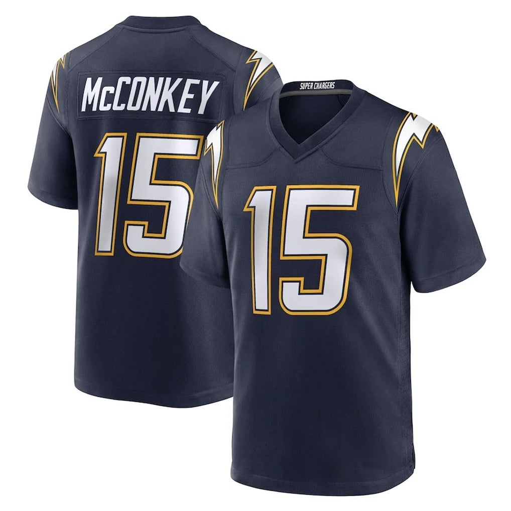 LA.Chargers #15 Ladd McConkey Player Navy Alternate Home Game Gdoa Stitched Jerseys