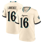J.Jaguars #16 Trevor Lawrence Player Natural 2026 Rivalries Collection Game Gdoa Stitched Jerseys