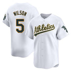 Athletics #5 Jacob Wilson White Limited Home Stitched Jersey