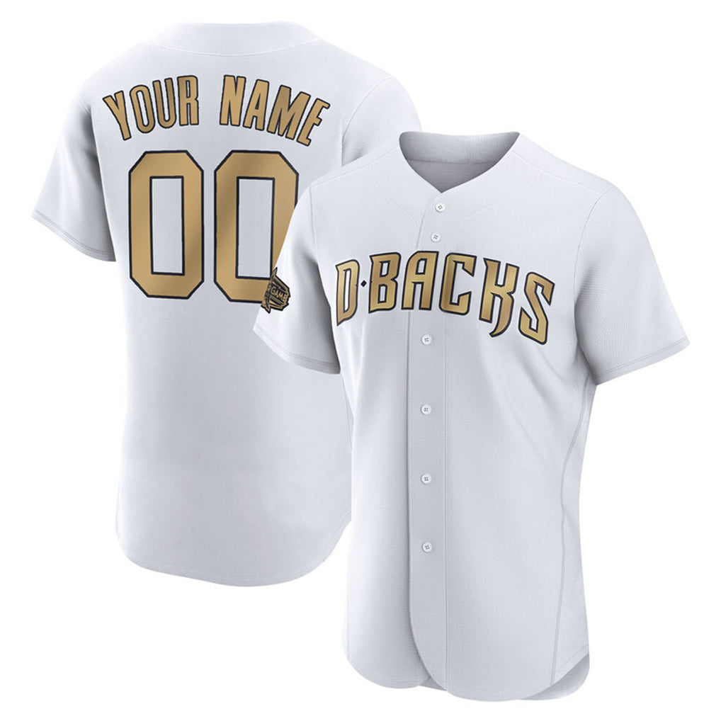 Custom A.Diamondbacks White All-Star Limited Elite Home Game Any name & number Gdoa Stitched Jerseys