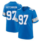 D.Lions #97 Aidan Hutchinson Gibbs Player Blue Alternate Home Game Gdoa Stitched Jerseys