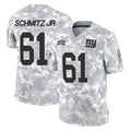 NY.Giants #61 John Michael Schmitz Jr. Player Arctic Camo Salute To Service Limited Game Gdoa Stitched Jerseys