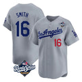 LA.Dodgers #16 Will Smith Player Gray World Series Limited Home Fdoa Stitched Jerseys