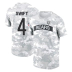 C.Bears #4 D'Andre Swift Player Arctic Camo Salute to Service Performance T-Shirt Limited Gdoa Stitched Jerseys