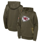 KC.Chiefs ## Chiefs Blank Player Olive Salute to Service Therma Performance Pullover Hoodie Limited Game Gdoa Stitched Jerseys