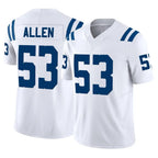 IN.Colts #53 CJ Allen Player White Limited Vapor F.U.S.E. Home Game Gdoa Stitched Jerseys