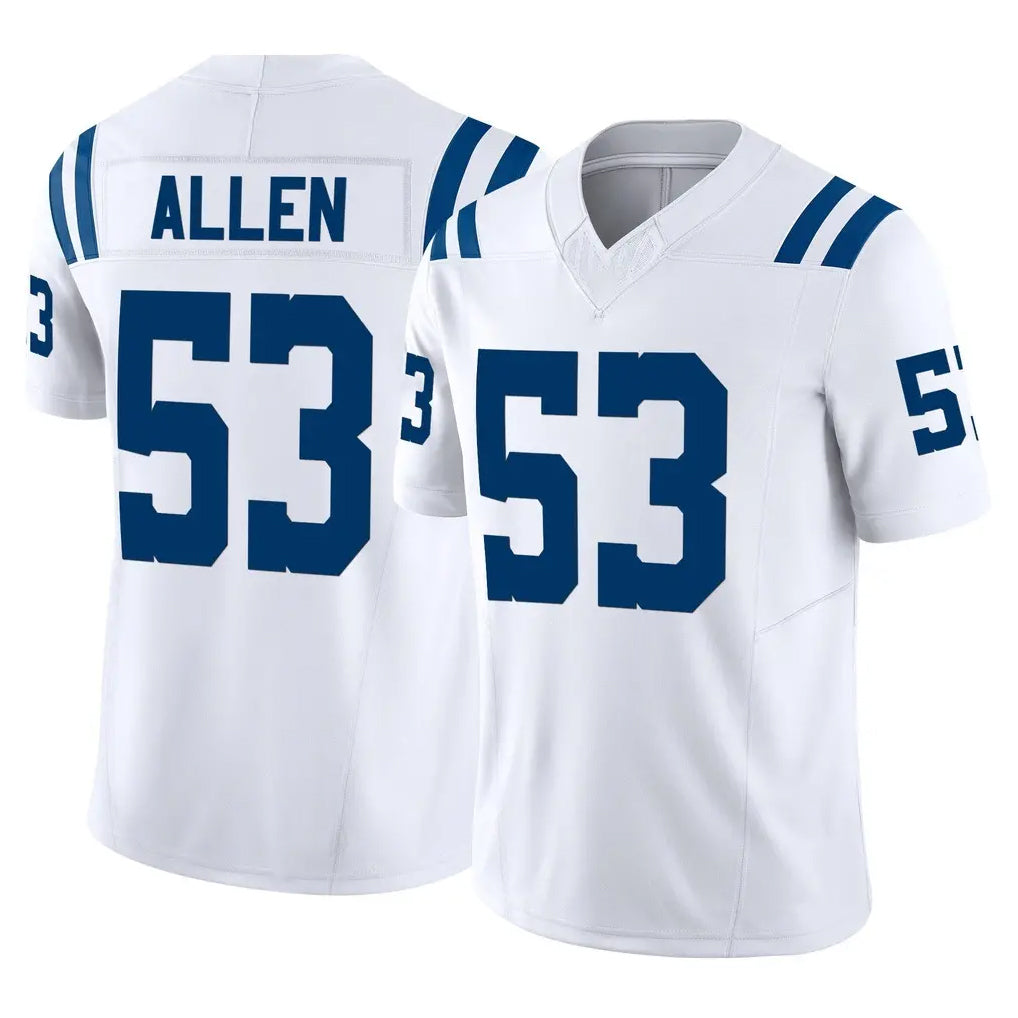 IN.Colts #53 CJ Allen Player White Limited Vapor F.U.S.E. Home Game Gdoa Stitched Jerseys