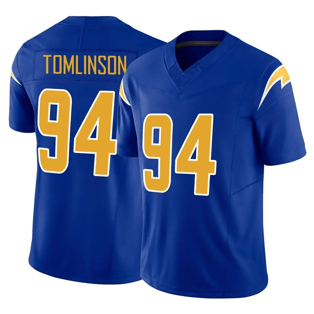 LA.Chargers #94 Dalvin Tomlinson Player Royal Limited Vapor F.U.S.E. Home Game Gdoa Stitched Jerseys