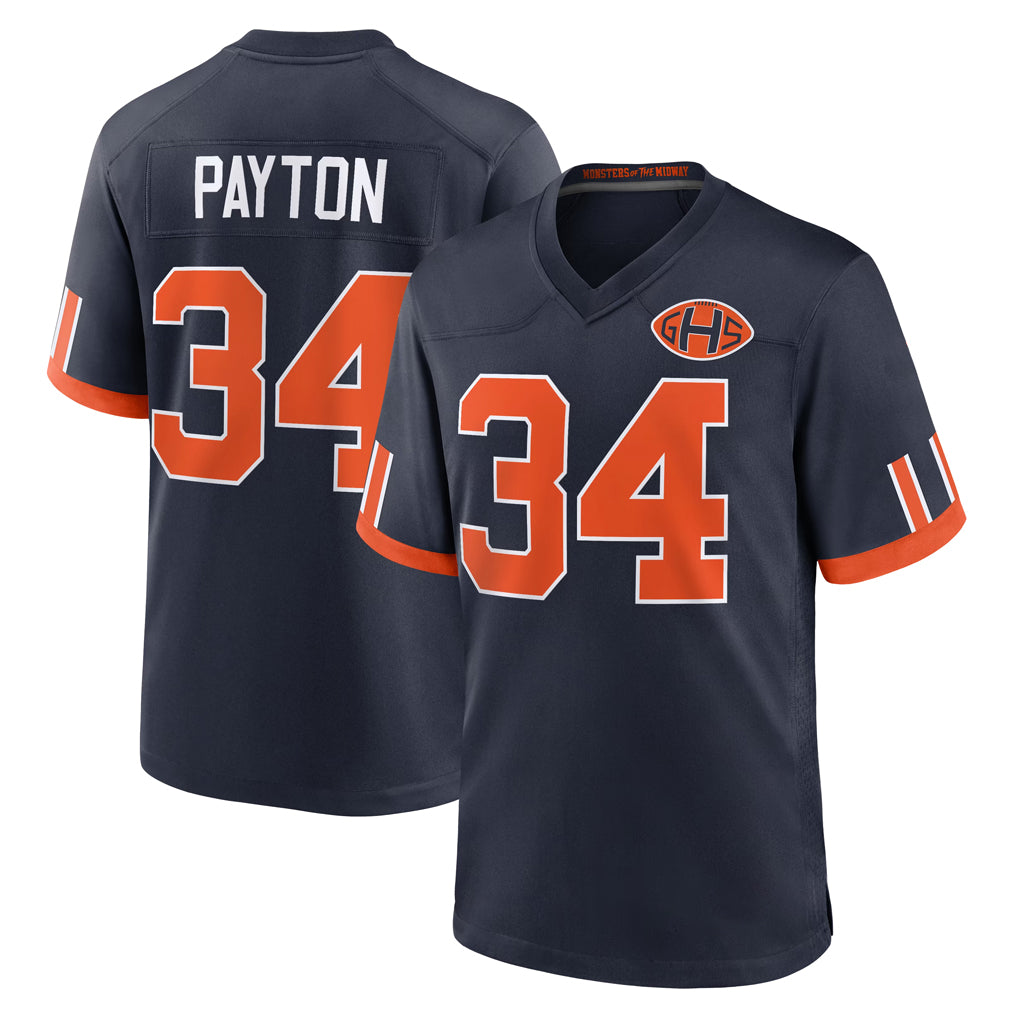 C.Bears #34 Walter Payton Player Navy 2026 Rivalries Collection Home Game Gdoa Stitched Jerseys