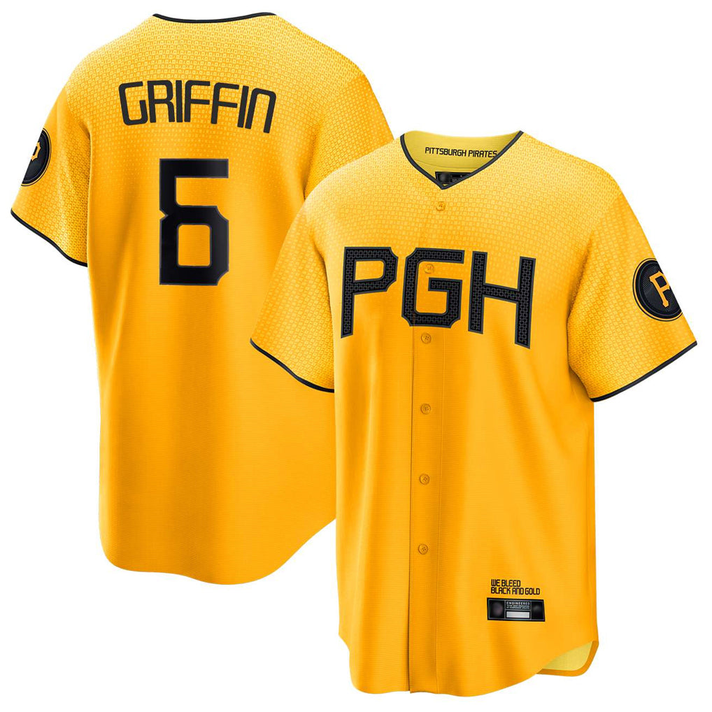 P.Pirates #6 Konnor Griffin Player Gold City Connect Home Game Fdoa Stitched Jerseys