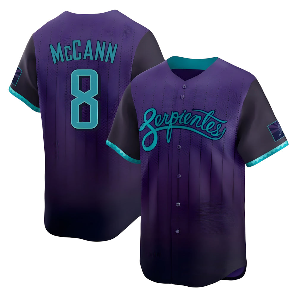 A.Diamondbacks #8 James McCann Player Purple City Connect Limited Home Game Gdoa Stitched Jerseys