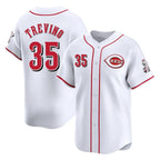 C.Reds #35 Jose Trevino Player White Home Limited Gdoa Stitched Jerseys