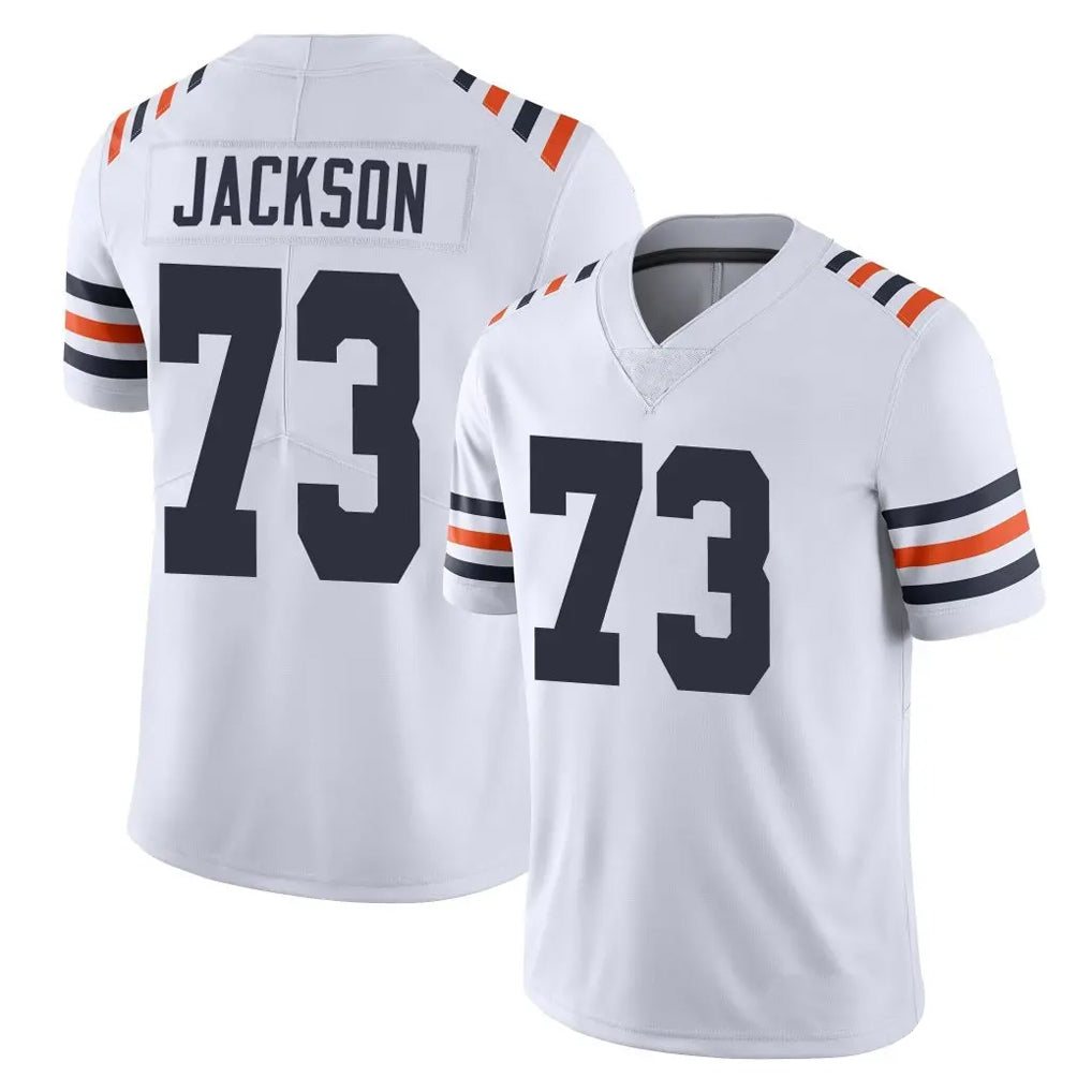 C.Bears #73 Jonah Jackson Player White Classic Vapor Limited Home Game Gdoa Stitched Jerseys