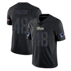 NE.Patriots #48 Namdi Obiazor Player Black Impact LImited Home Game Gdoa Stitched Jerseys