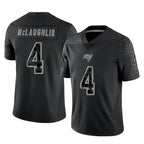 TB.Buccaneers #4 Chase McLaughlin Player Black Reflective Limited Home Game Gdoa Stitched Jerseys