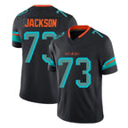 M.Dolphins #73 Austin Jackson Player Black Limited Pitch Rivalries Collection Home Game Gdoa Stitched Jerseys