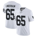 LV.Raiders #65 Tyler Linderbaum Player White Limited Vapor Untouchable Home Game Gdoa Stitched Jerseys