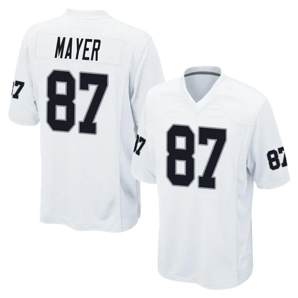 LV.Raiders #87 Michael Mayer Player White Home Game Gdoa Stitched Jerseys