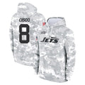 NY.Jets #8 Andre Cisco Player Arctic Camo Salute to Service Pullover Hoodies Limited Game Gdoa Stitched Jerseys