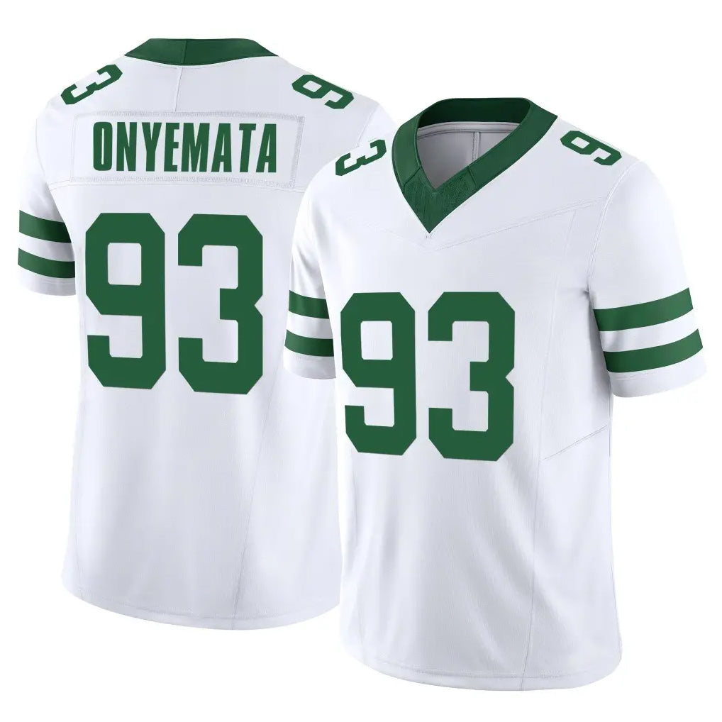NY.Jets #93 David Onyemata Player White Legacy Limited Vapor F.U.S.E. Home Game Gdoa Stitched Jerseys