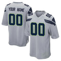 Custom S.Seahawks Gray Home Game Any Name & Numbers Gdoa Stitched Jerseys