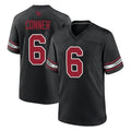 A.Cardinals #6 James Conner Player Black Alternate Game Gdoa Stitched Jerseys