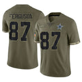 D.Cowboys #87 Jake Ferguson Player Olive Salute to Service Limited Game Gdoa Stitched Jerseys