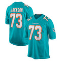 M.Dolphins #73 Austin Jackson Player Aqua Home Game Gdoa Stitched Jerseys