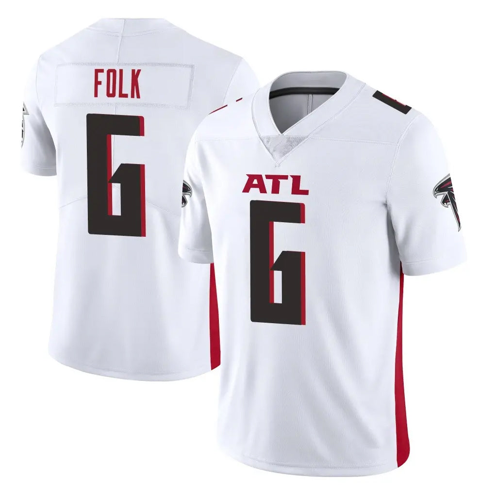 A.Falcons #6 Nick Folk Player White Vapor Untouchable Limited Home Game Gdoa Stitched Jerseys