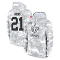 NO.Saints #21 Justin Reid Player Arctic Camo Salute to Service Pullover Hoodies Limited Game Gdoa Stitched Jerseys