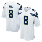 S.Seahawks #8 Jadarian Price Player White Home Game Gdoa Stitched Jerseys