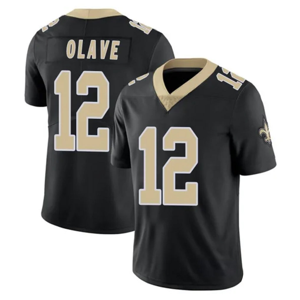 NO.Saints #12 Chris Olave Player Black Limited Vapor Untouchable Home Game Gdoa Stitched Jerseys