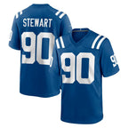 IN.Colts #90 Grover Stewart Player Royal Home Game Gdoa Stitched Jerseys