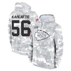KC.Chiefs #56 George Karlaftis Player Arctic Camo Salute to Service Hoodies Limited Game Gdoa Stitched Jerseys