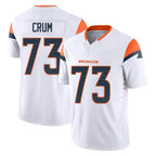 D.Broncos #73 Frank Crum Player White Limited Vapor F.U.S.E. Home Game Gdoa Stitched Jerseys