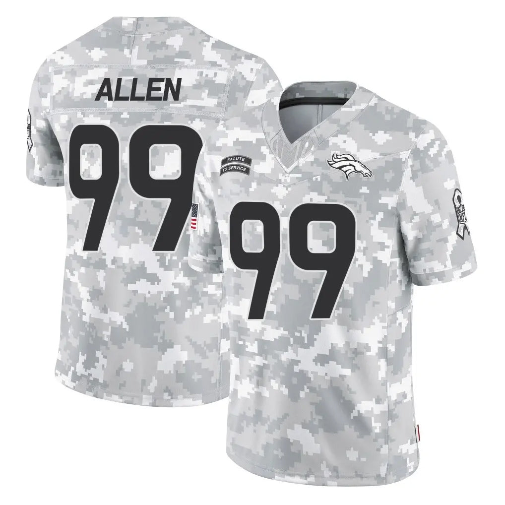 D.Broncos #99 Zach Allen Player Arctic Camo Salute To Service Limited Gdoa Stitched Jerseys