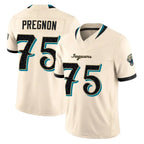 J.Jaguars #75 Emmanuel Pregnon Player Natural Limited 2026 Rivalries Collection Game Gdoa Stitched Jerseys