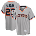 D.Tigers #23 Kirk Gibson Player Gray Cooperstown T-shirt Home Game Gdoa Stitched Jerseys
