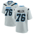 D.Lions #76 Blake Miller Player Silver 2026 Rivalries Collection Home Game Gdoa Stitched Jerseys