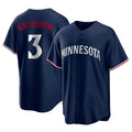 M.Twins #3 Harmon Killebrew Player Navy Replica Alternate Home Fdoa Stitched Jerseys