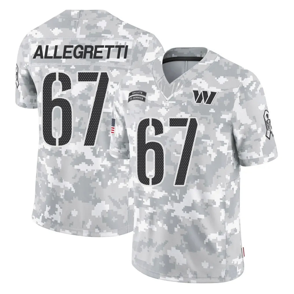 W.Commanders #67 Nick Allegretti Player Arctic Camo Limited Salute To Service Home Game Gdoa Stitched Jerseys