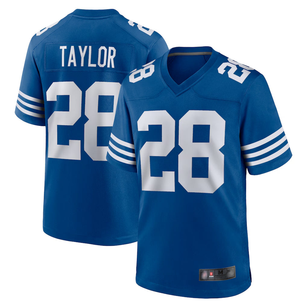 IN.Colts #28 Jonathan Taylor Player Royal Limited Home Game Gdoa Stitched Jerseys