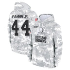 C.Browns #44 Harold Fannin Jr. Player Arctic Camo Salute to Service Hoodies Limited Game Gdoa Stitched Jerseys