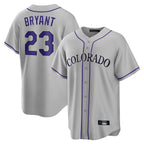 C.Rockies #23 Kris Bryant Player Gray Game Home Gdoa Stitched Jerseys