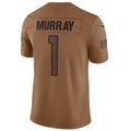 A.Cardinals #1 Kyler Murray Player Brown Limited Salute To Service Game Gdoa Stitched Jerseys