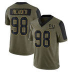 NY.Giants #98 DJ Reader Player Olive Salute To Service Limited Game Gdoa Stitched Jerseys