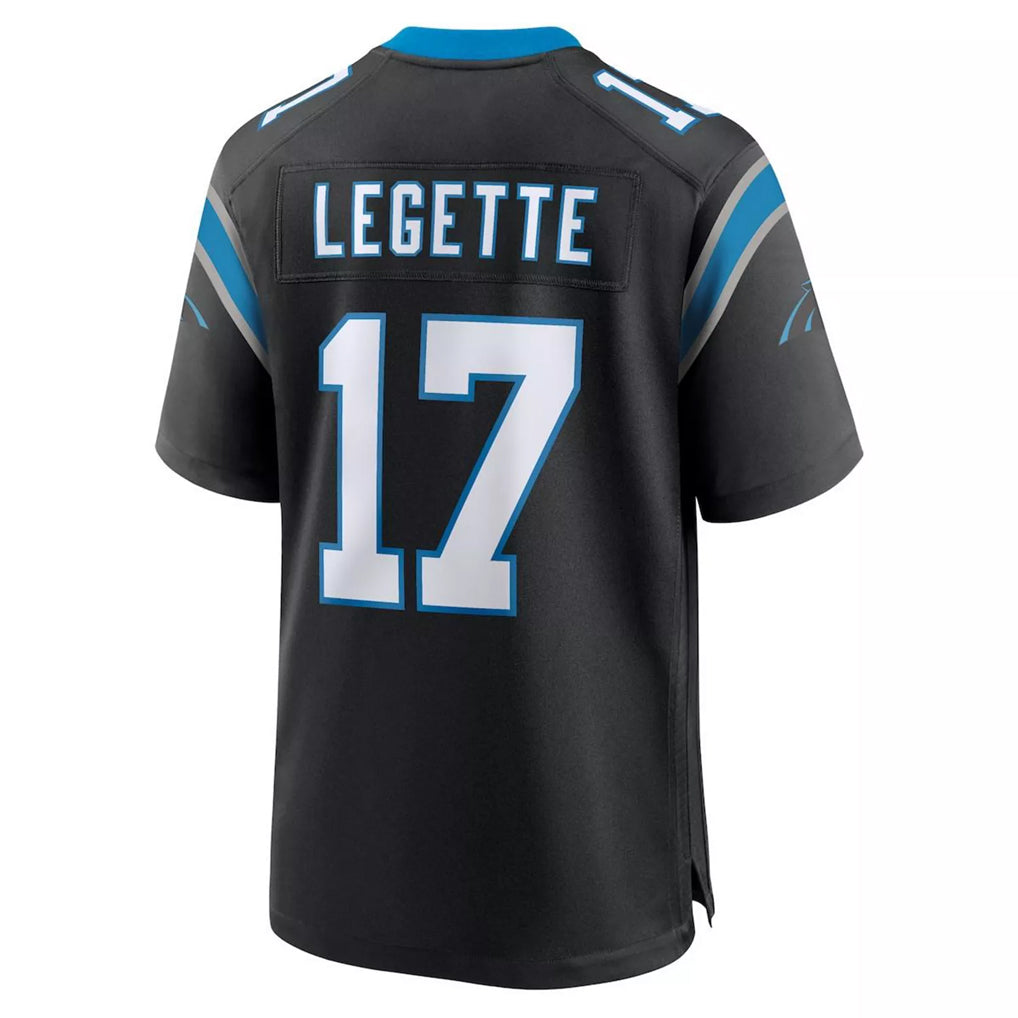 C.Panthers #17 Xavier Legette Player Black Home Game Gdoa Stitched Jerseys