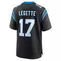C.Panthers #17 Xavier Legette Player Black Home Game Gdoa Stitched Jerseys