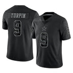 D.Cowboys #9 KaVontae Turpin Player Black Limited Reflective Home Game Gdoa Stitched Jerseys