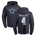 D.Cowboys #4 Dak Prescott Player Navy Pullover Hoodies Limited Gdoa Stitched Jerseys